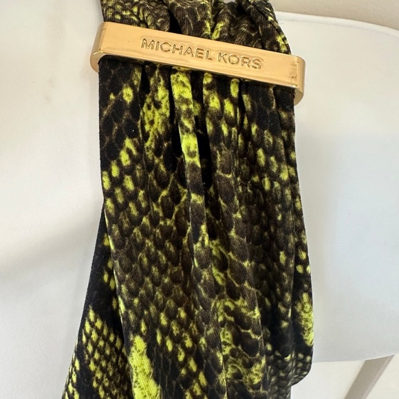 MICHAEL Michael Kors Green Snake Print Dress - Picture 3 of 5